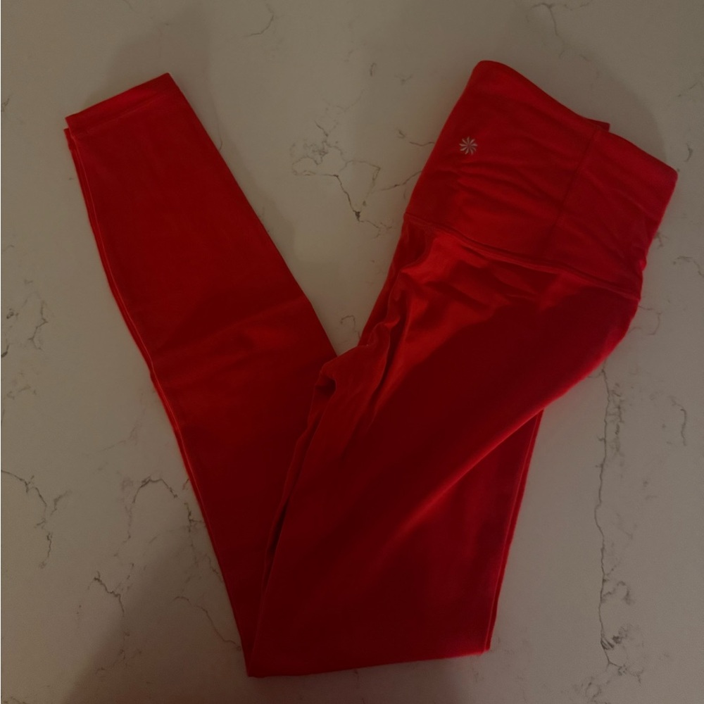 Athleta Red High-Waisted Leggings